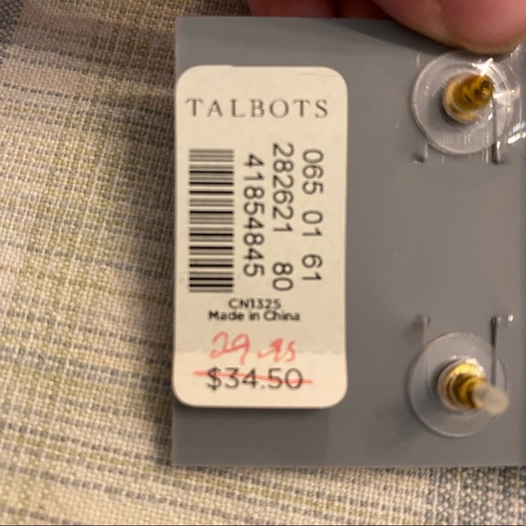 NWT Talbots Pearl Gold Stud Earrings - Picture 5 of 10